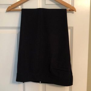 WOW! $4! Navy slacks, sz 12. 2 sewn back pockets, none in front, flat front.